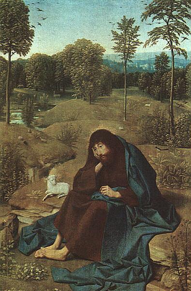 Geertgen Tot Sint Jans John the Baptist in the Wilderness oil painting picture